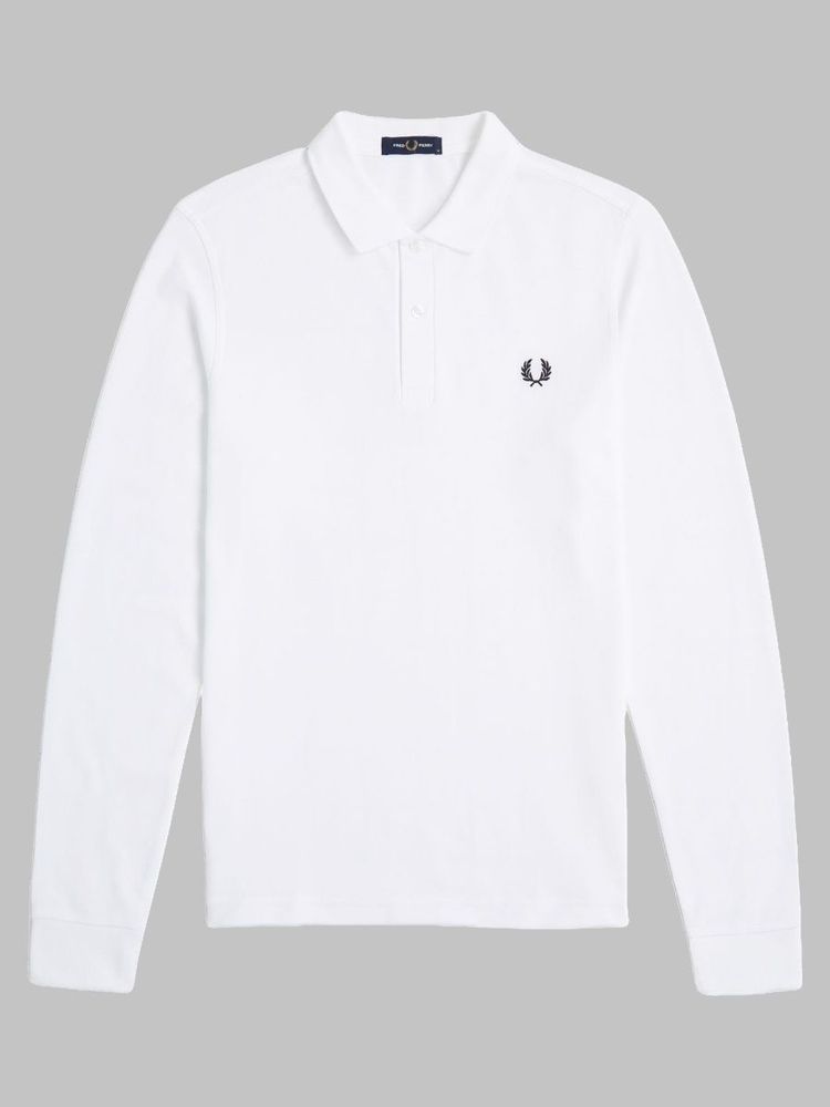 Fred Perry 로고 롱슬리브 폴로 셔츠