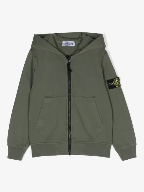 Stone Island Junior 컴퍼스 패치 후드 재킷