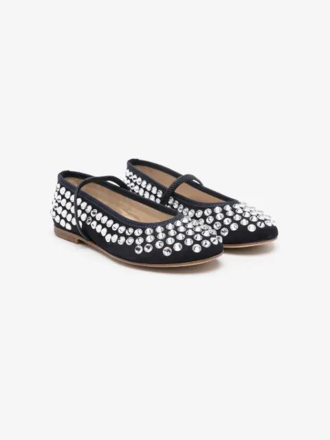 Gallucci Kids 크리스탈 장식 발레리나 슈즈