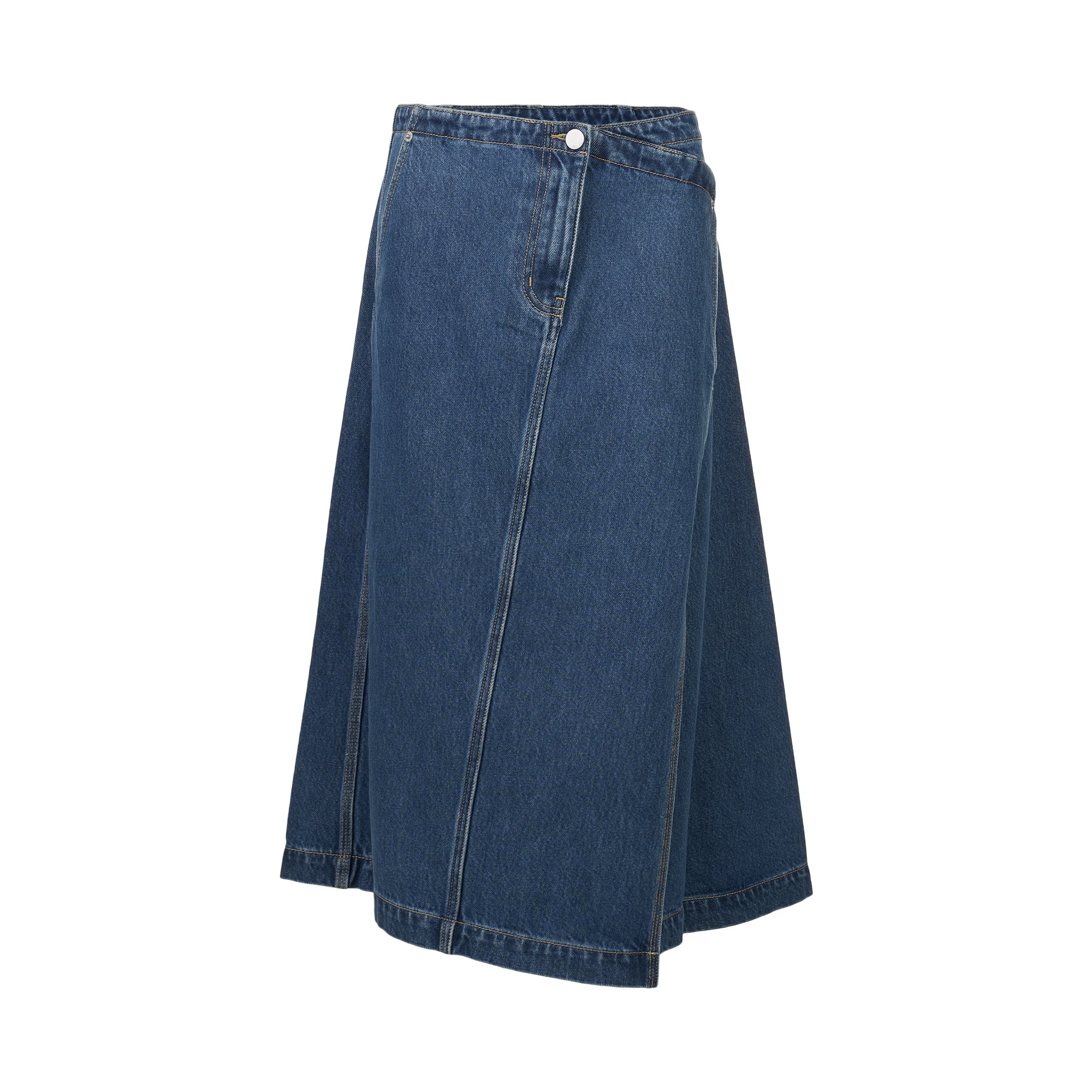 3.1 PHILLIP LIM 비대칭 데님 미디 스커트