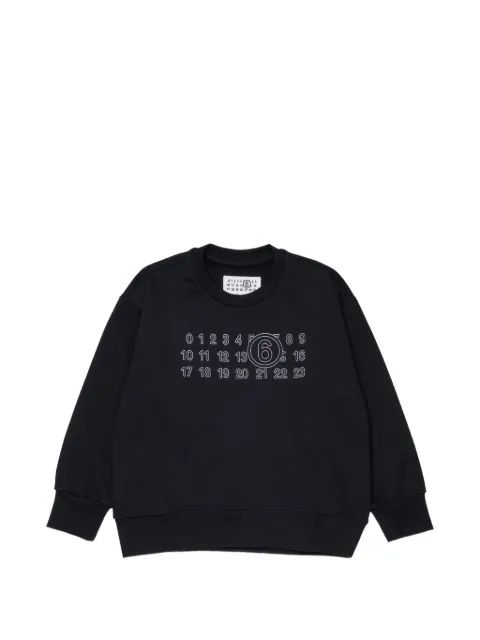 MM6 Maison Margiela Kids 로고 프린트 스웨트셔츠