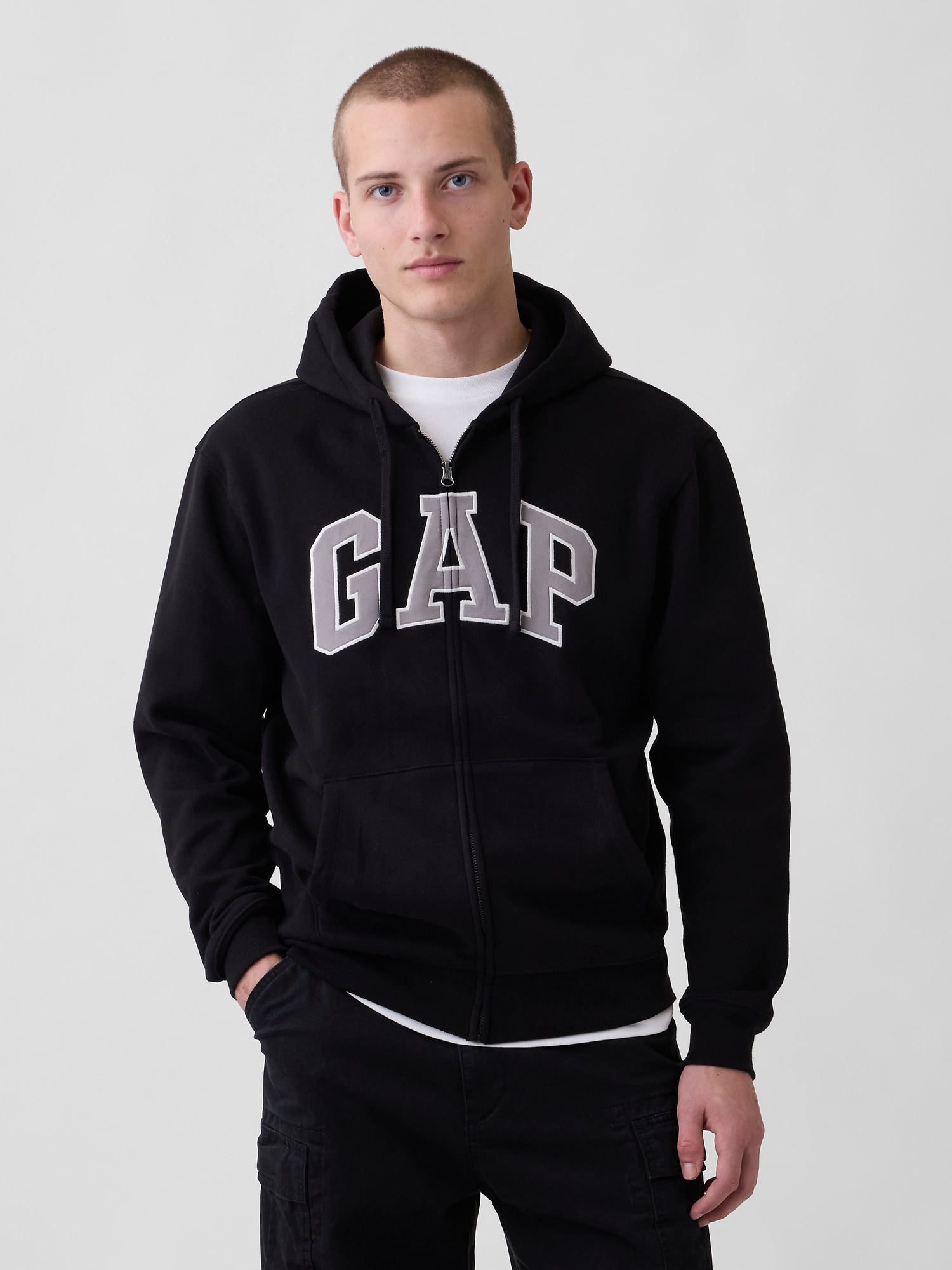 GAP 어른 빈티지 소프트 아치 로고 집 후드티