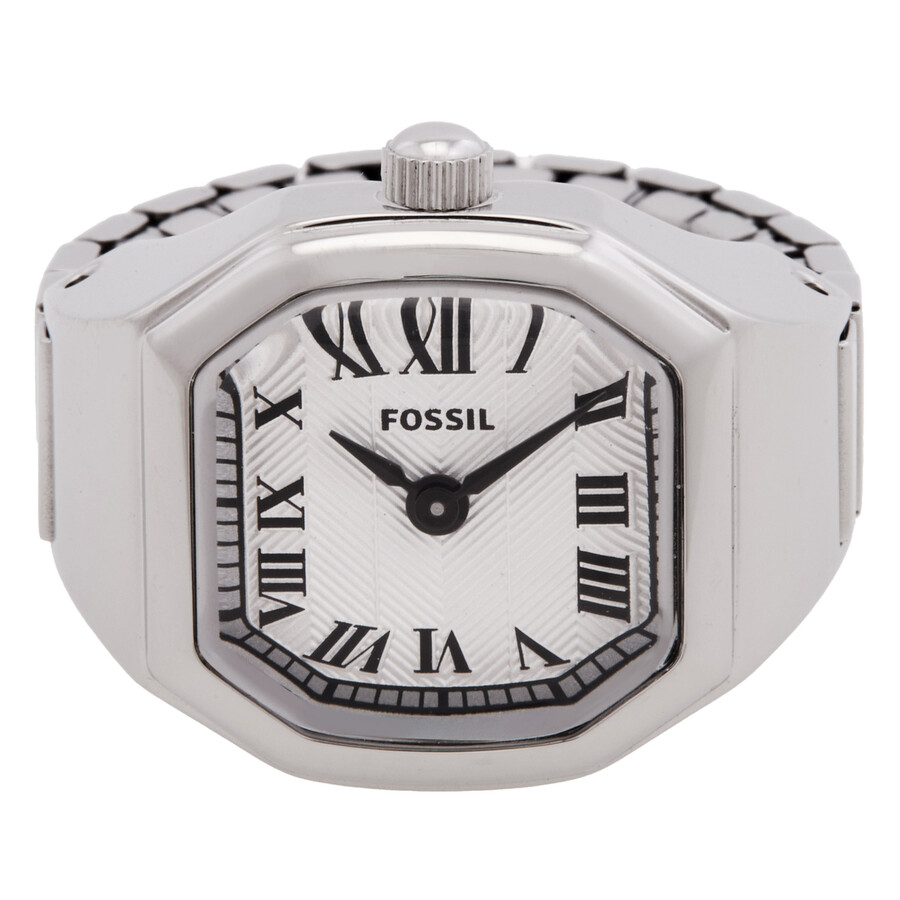 FOSSIL 할로우 시계 링 쿼츠 실버 다이얼 여성 시계 ES5482