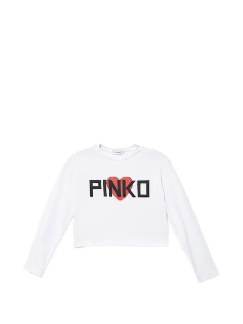 Pinko Kids 하트 긴소매 티셔츠