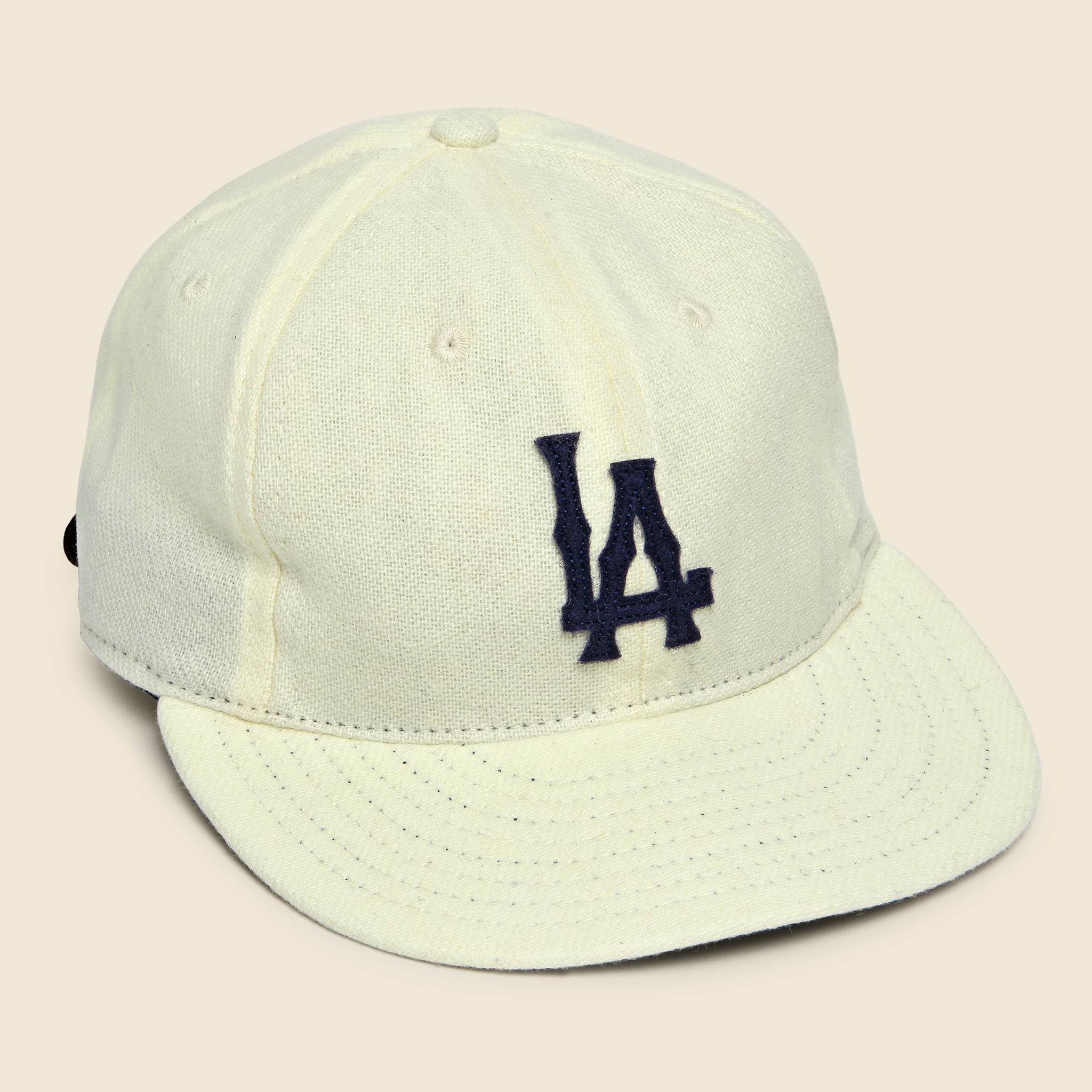 EBBETS FIELD FLANNELS 로스앤젤레스 울 모자 크림