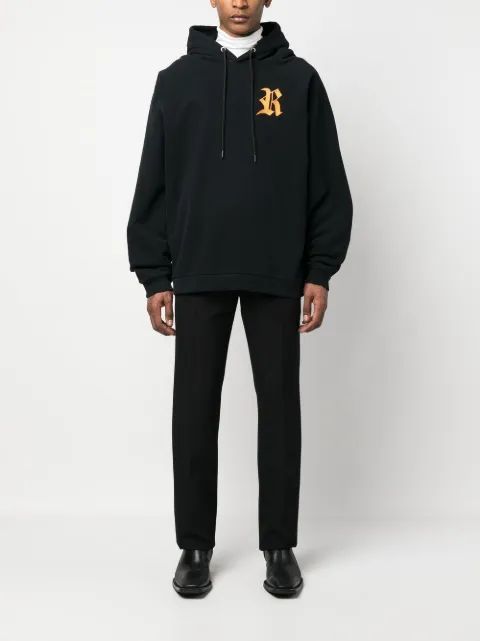 RAF SIMONS 모노그램 프린트 후드티
