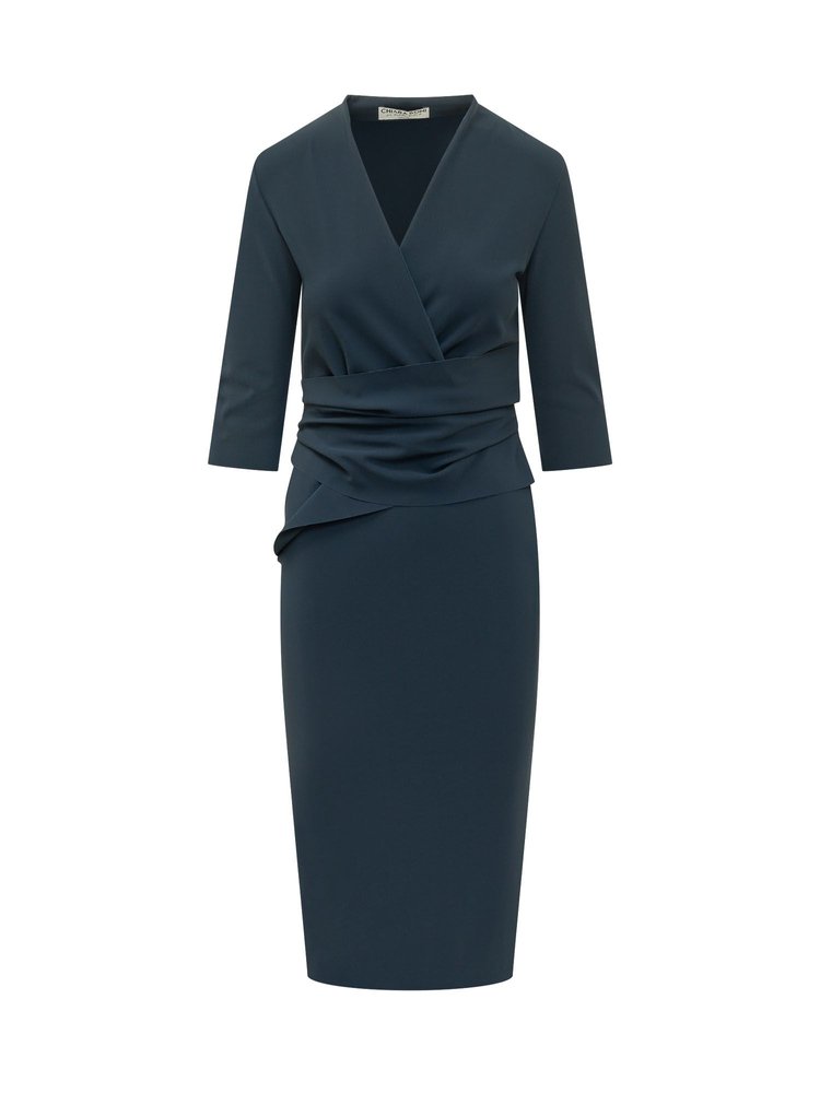 CHIARA BONI LA PETITE ROBE 아구시아 드레이프 랩 드레스