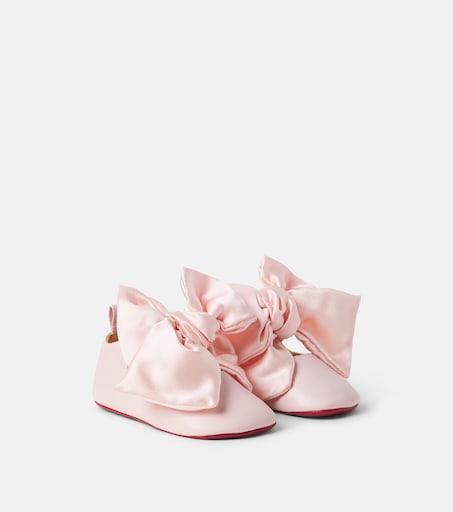 Christian Louboutin Kids 베이비 루 바베 가죽 발레 플랫