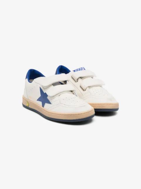 Golden Goose Kids 볼 스타 터치 스트랩 스니커즈