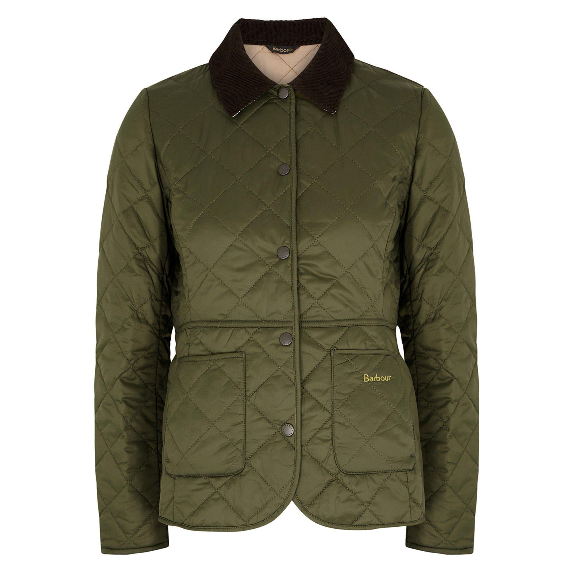 BARBOUR 여성 데버론 퀼팅 자켓