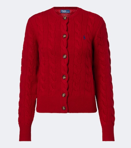 POLO RALPH LAUREN 케이블 니트 울 캐시미어 가디건
