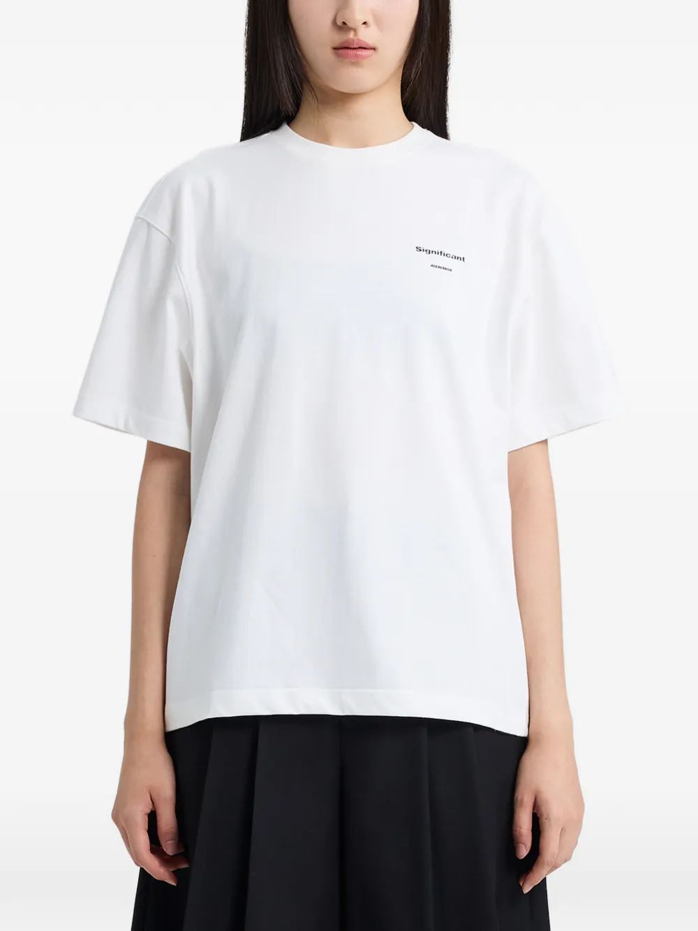 ADER ERROR 크루넥 아플리케 티셔츠