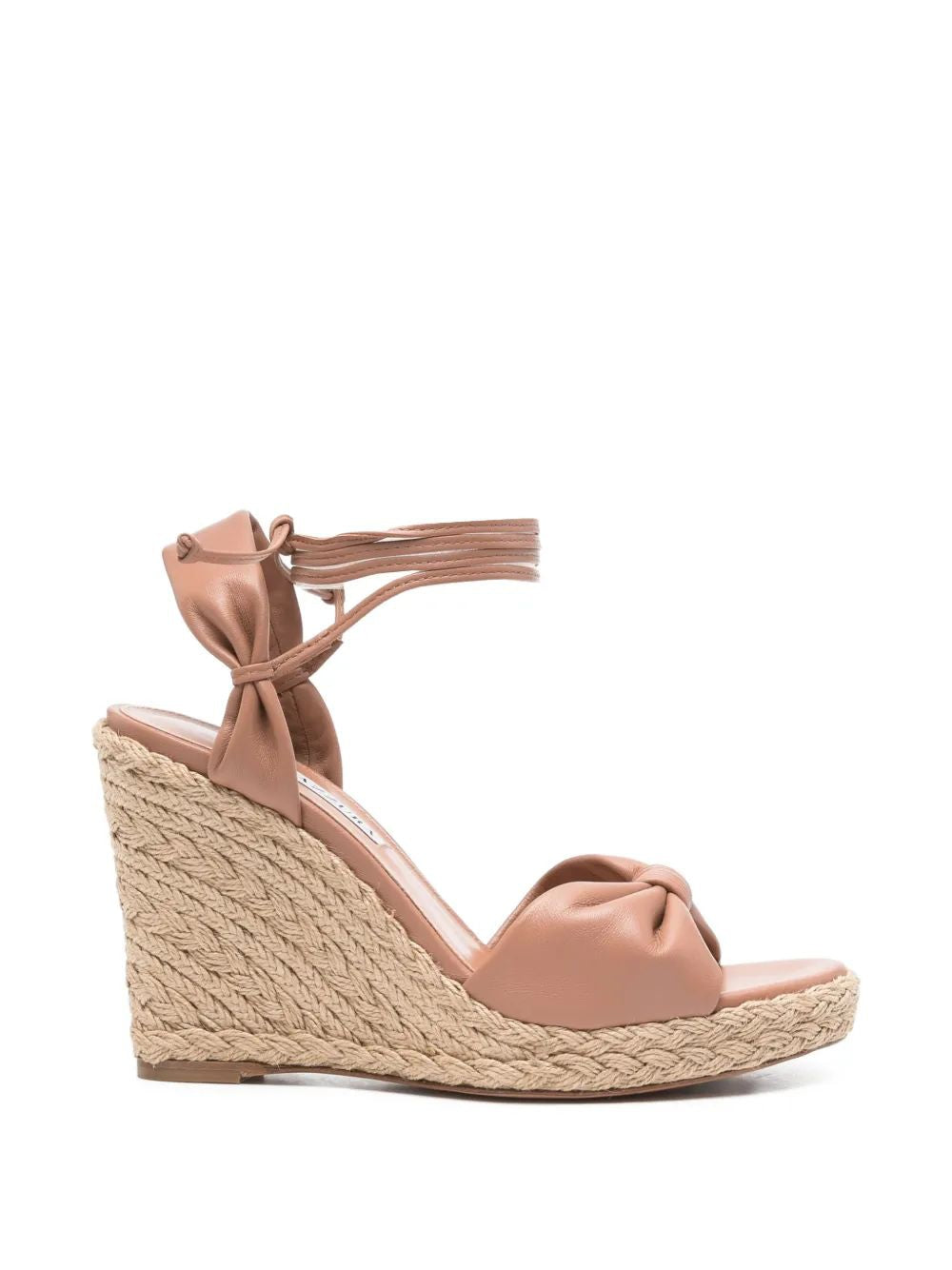 AQUAZZURA 카리나 가죽 에스파드리유 웨지