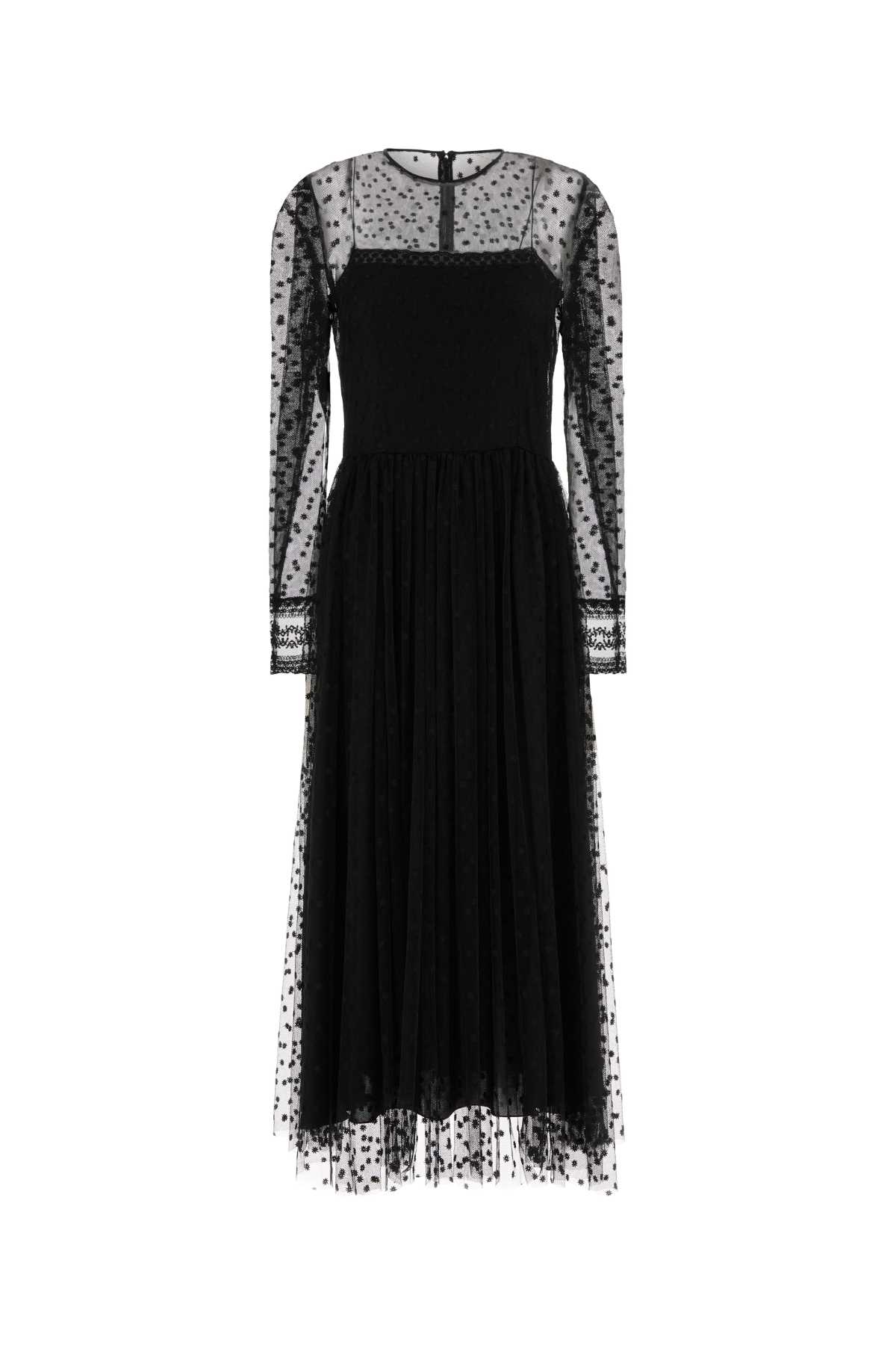 ALBERTA FERRETTI 블랙 튤 드레스