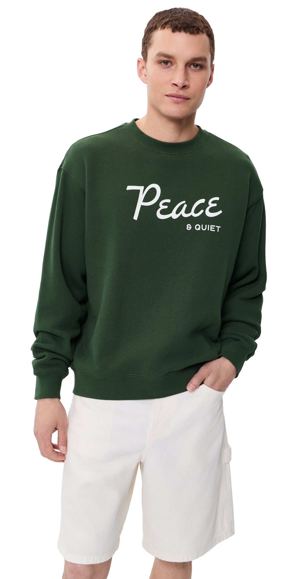 Museum of Peace & Quiet 다이너 크루넥 스웨트셔츠 포레스트 L