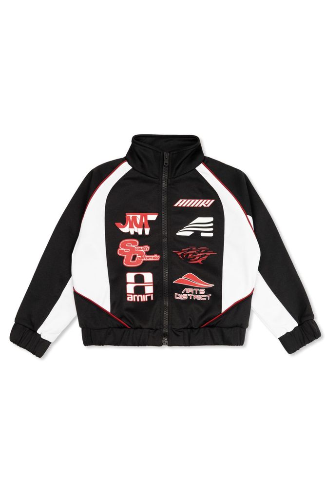 AMIRI KIDS 로고 프린트 트랙 자켓