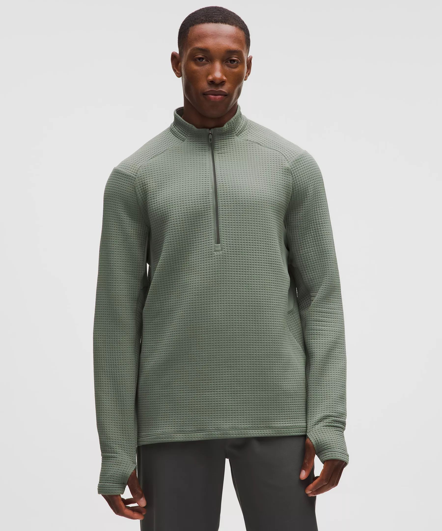 lululemon 와플 니트 하프 집
