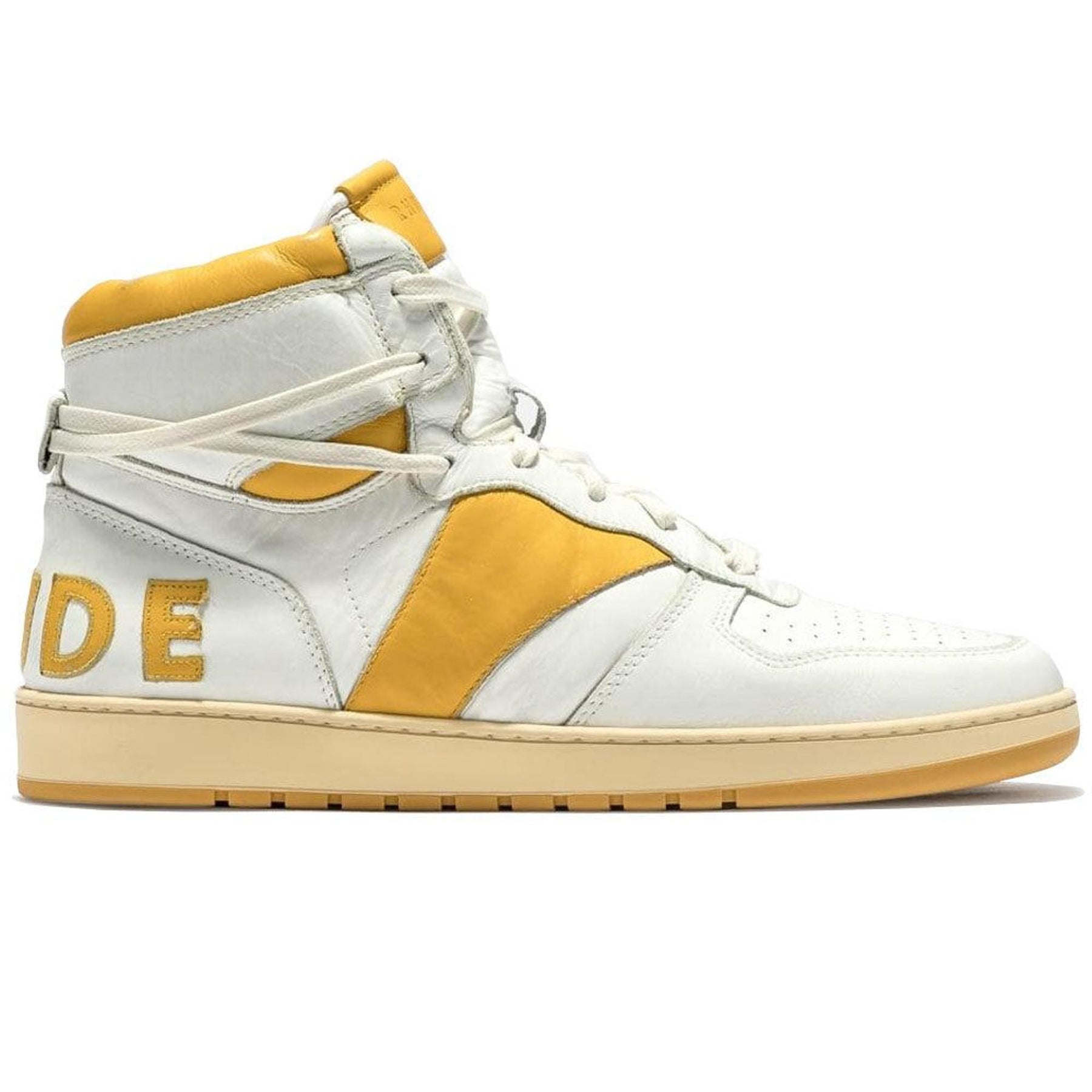Rhude 르헤세스 하이 스니커즈 화이트 머스타드