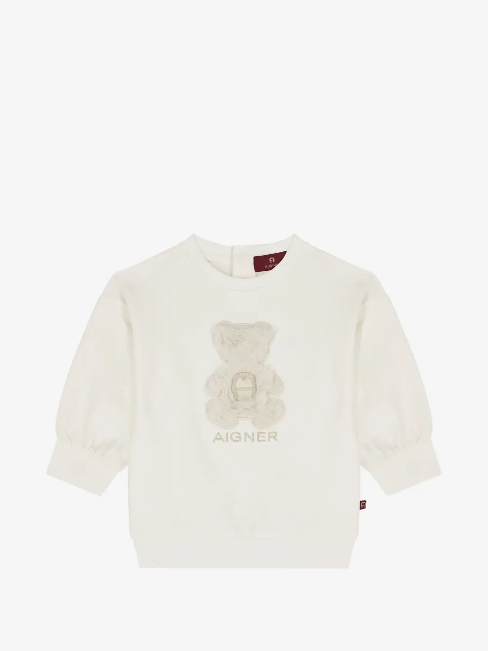 Aigner Kids 테디베어 패치 스웨터