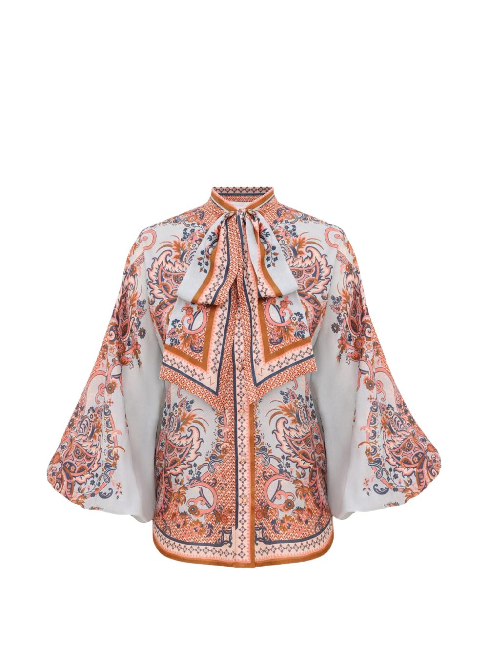 ZIMMERMANN 아스터 실크 블라우스