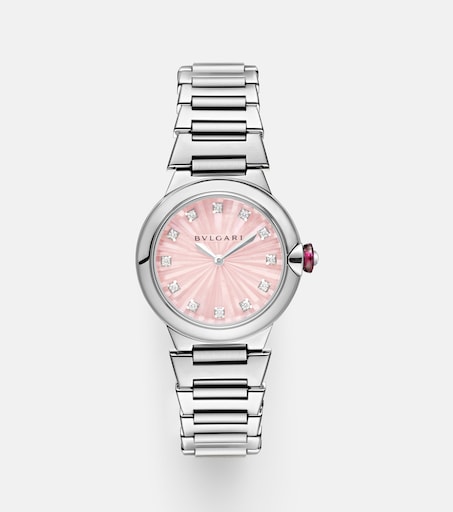 BULGARI 르베카 28mm 스테인리스 스틸 시계