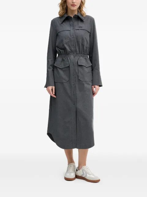 Lacoste 버튼 프론트 포켓 미디 드레스
