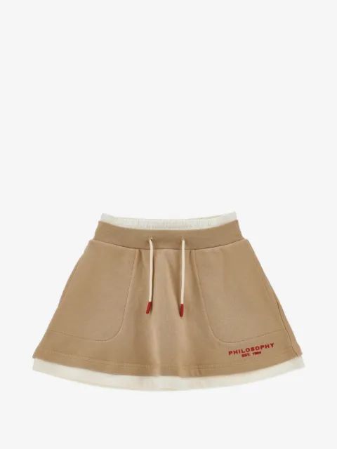 Philosophy Di Lorenzo Serafini Kids 레이어드 로고 프린트 스커트