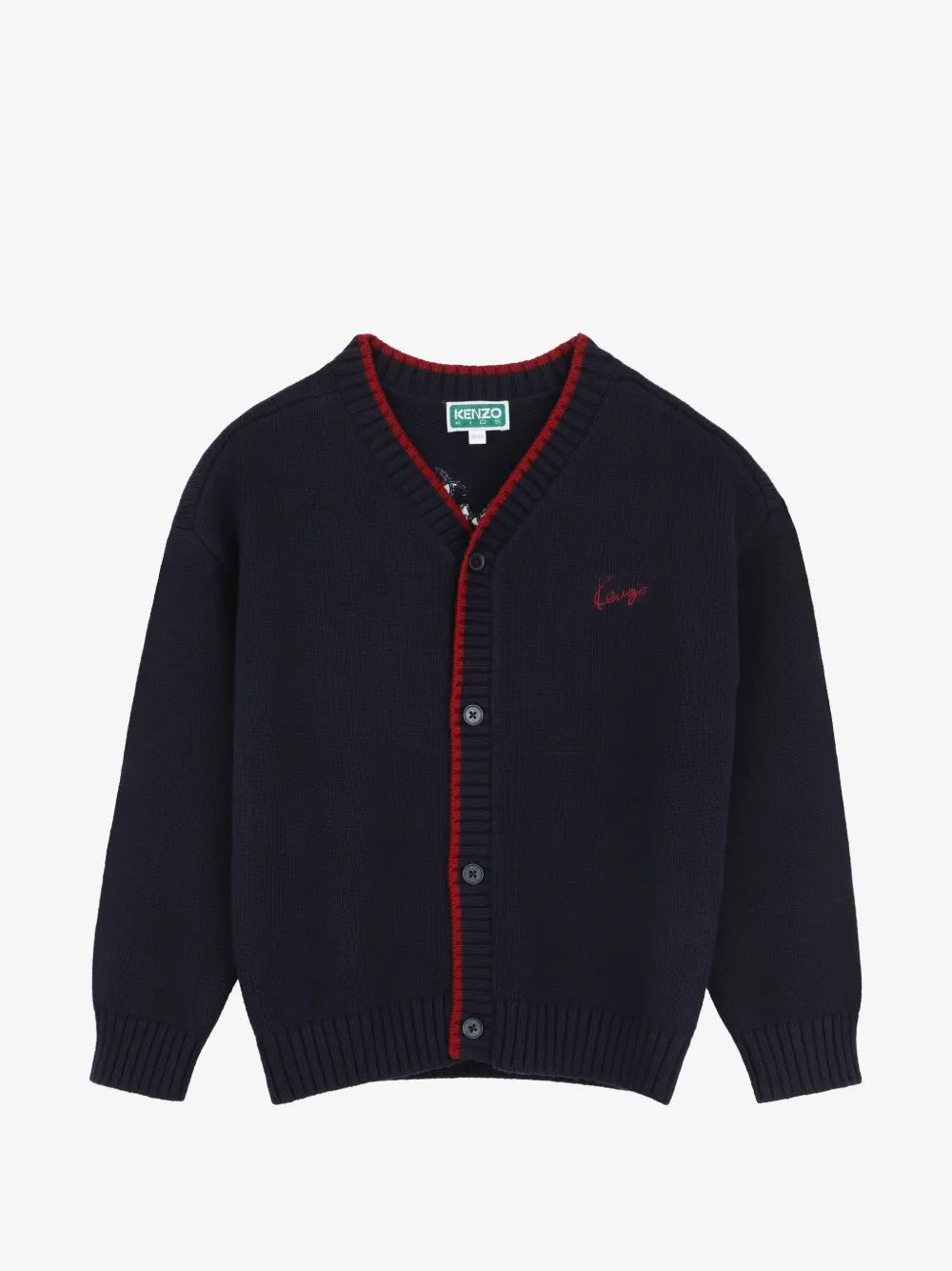 Kenzo Kids 호랑이 모티프 로고 자수 가디건