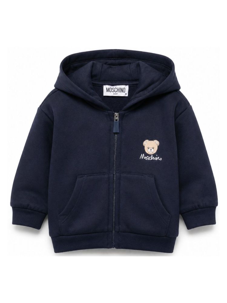 Moschino Kids 테디베어 집업 후드티