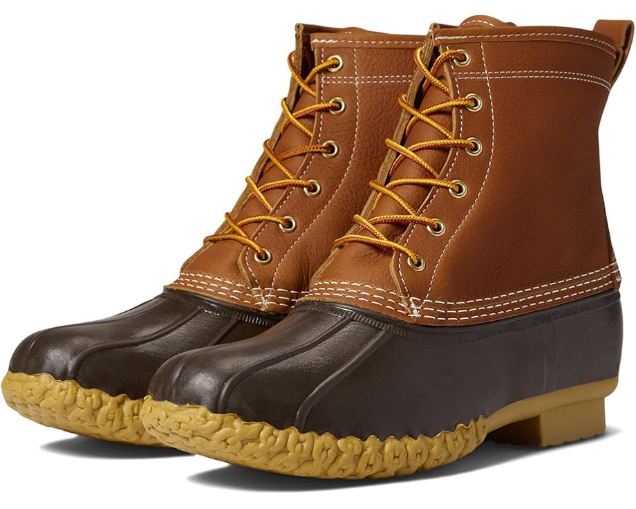 L.L.BEAN 빈 부츠 8 인치 가죽 프리마로프트 플란넬 안감