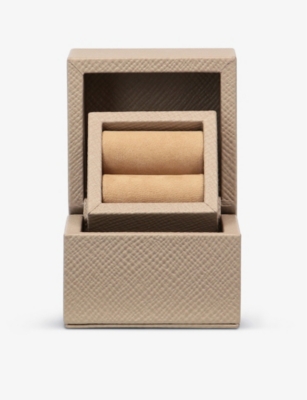 Smythson 파나마 크로스그레인 가죽 링 박스