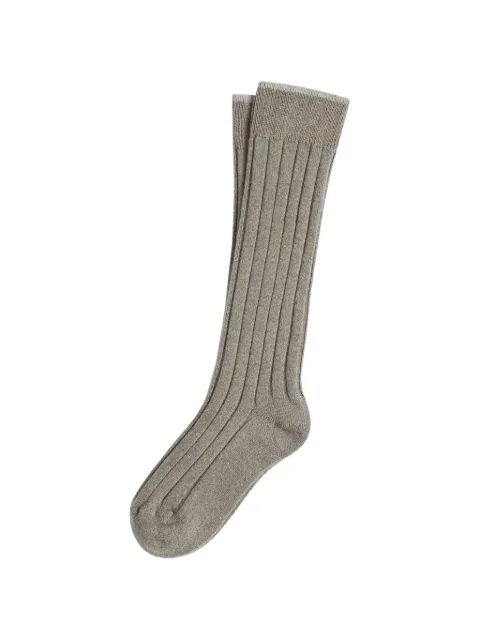 Brunello Cucinelli Kids 리브드 니트 캐시미어 양말