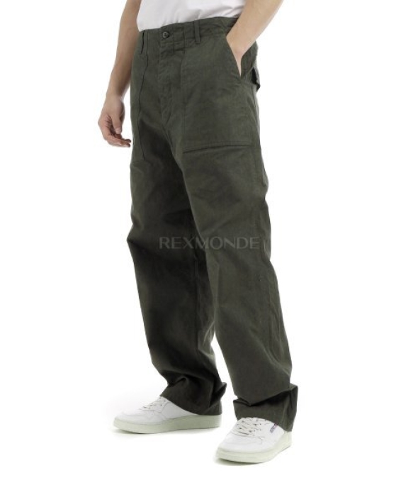Engineered Garments 엔지니어드 가먼츠 Fatigue 팬츠 B Olive 코튼 브러쉬 24F1F004 PS304 BZ006