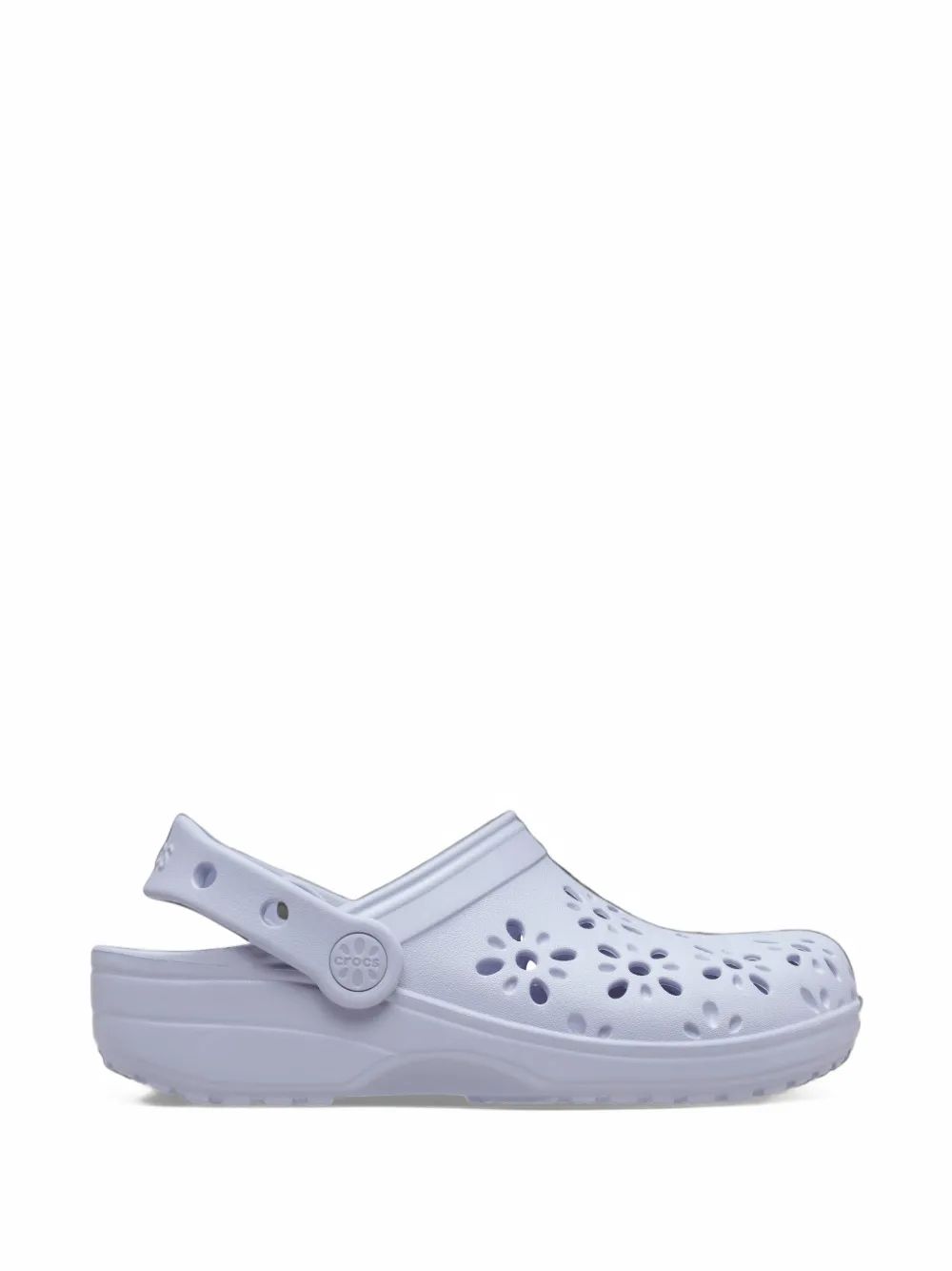 Crocs Kids 클래식 플로럴 컷아웃 닫힌 발가락 샌들