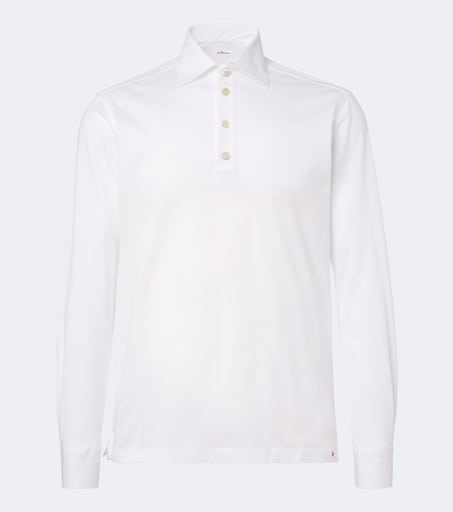 KITON 코튼 포플린 폴로 티