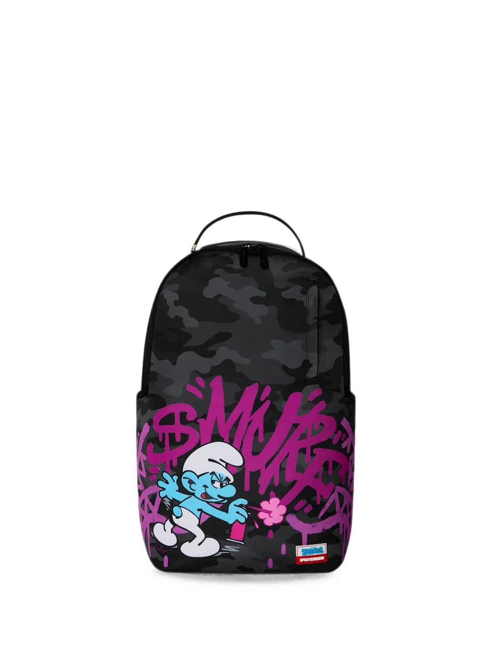 Sprayground Kids 스머프 카모플라주 프린트 백팩
