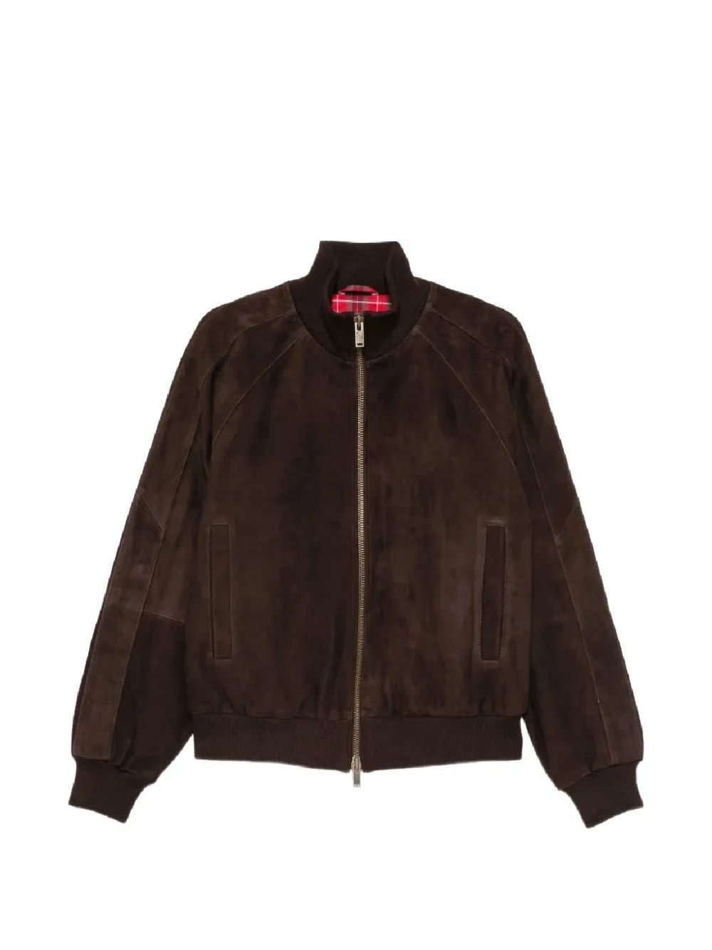 Baracuta 스웨이드 래글런 슬리브 자켓