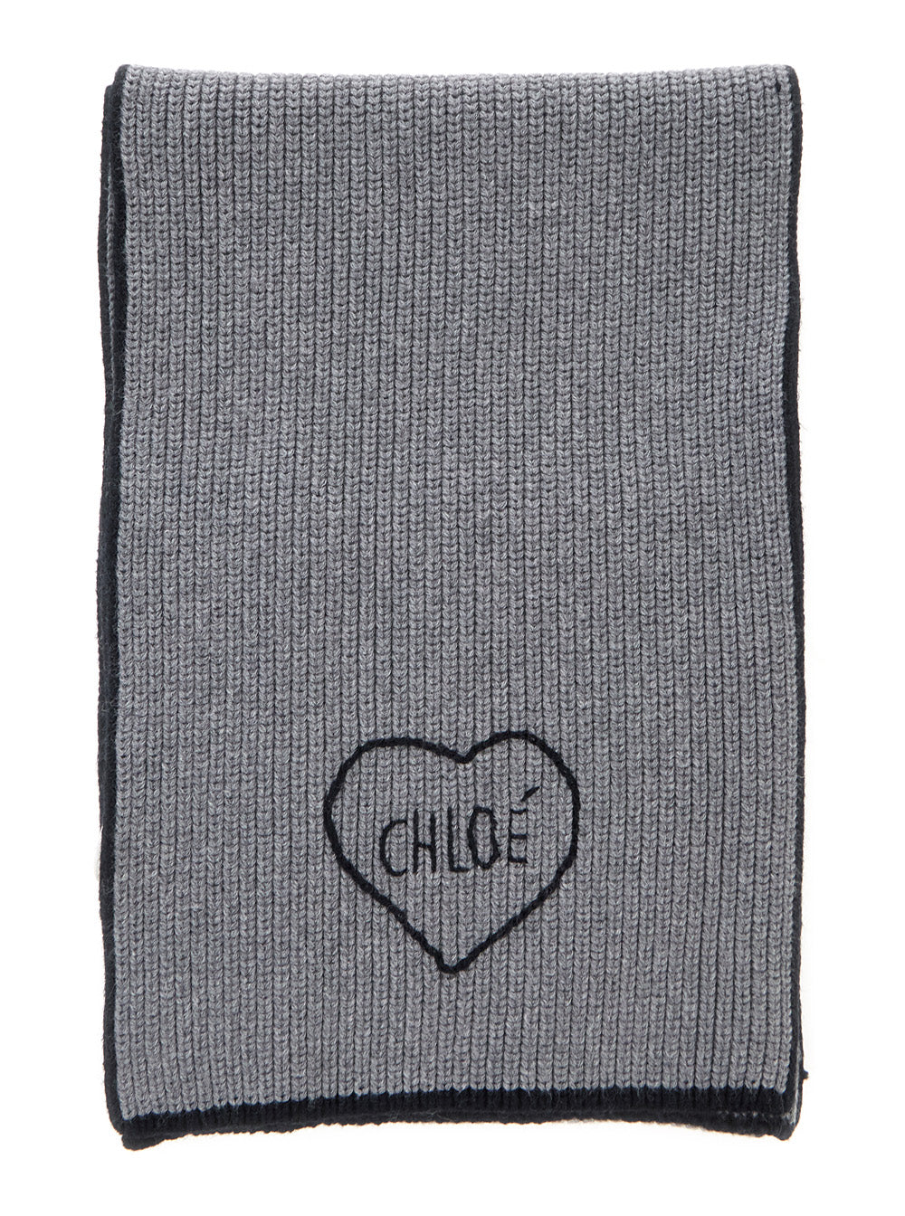 Chloe Kids 로고 하트 자수 스카프