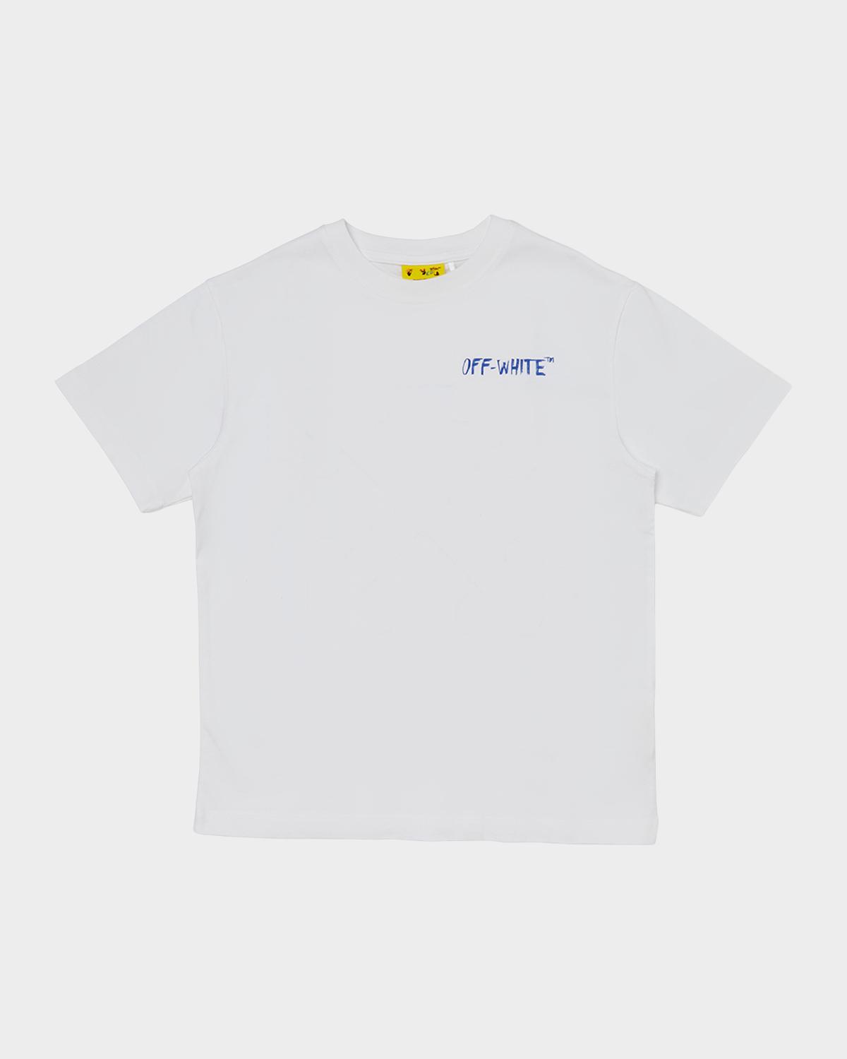 OFF-WHITE 보이즈 애로우 스케치 로고 티셔츠 4-12