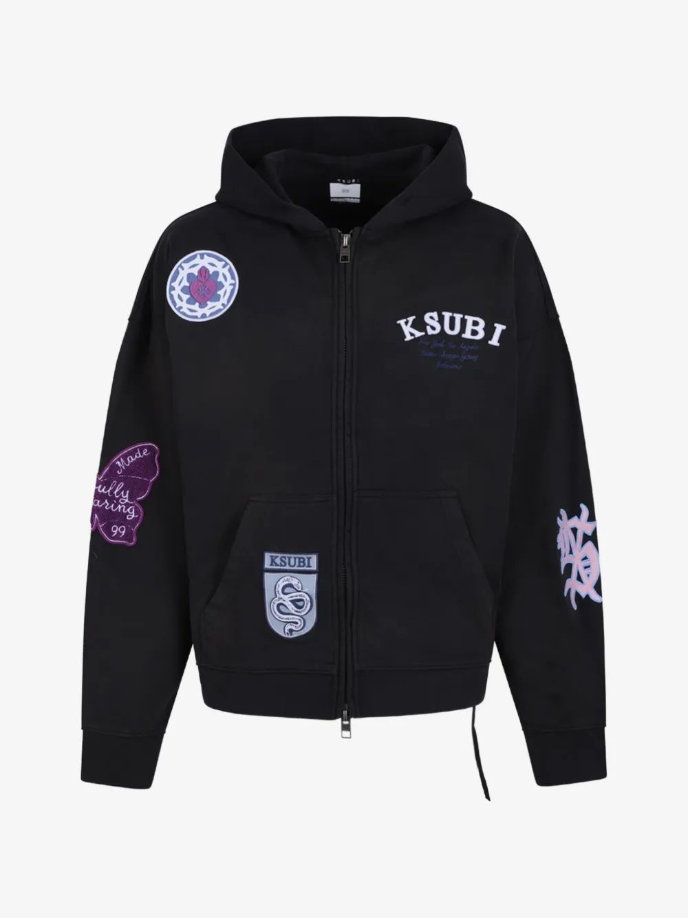 KSUBI 제네시스 엑세스 로고 패치 집업 후드