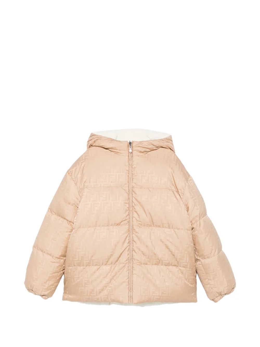 Fendi Kids FF 로고 후드 패딩 자켓