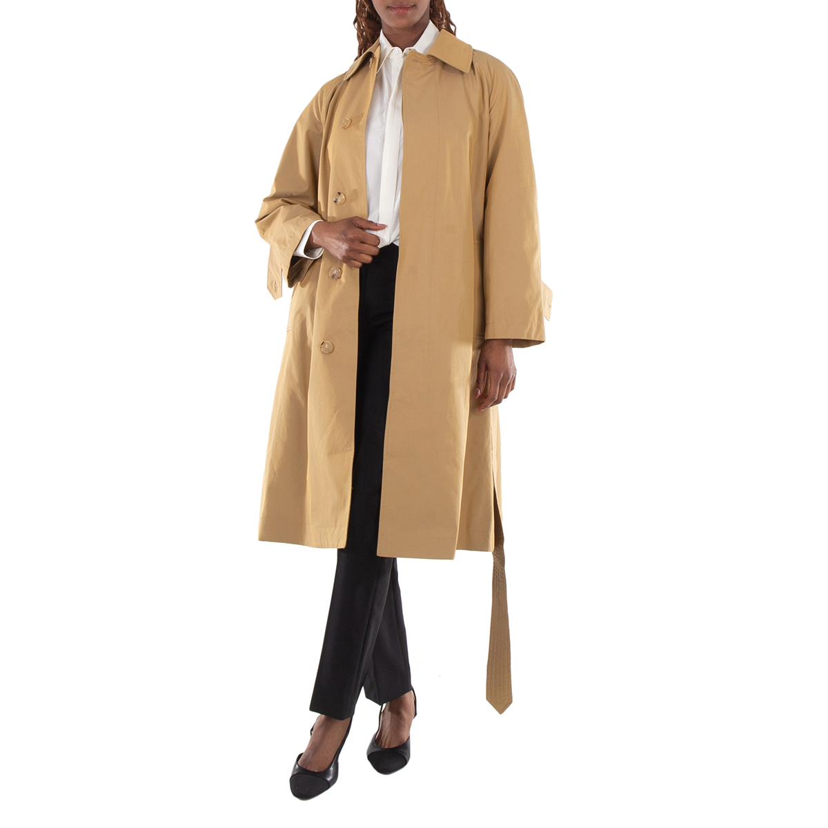 BURBERRY 클래식 칼라 벨트 허리 트렌치 코트