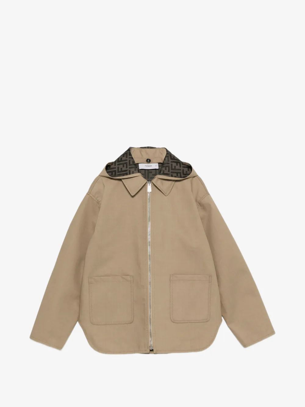 Fendi Kids 모노그램 프린트 후드 자켓