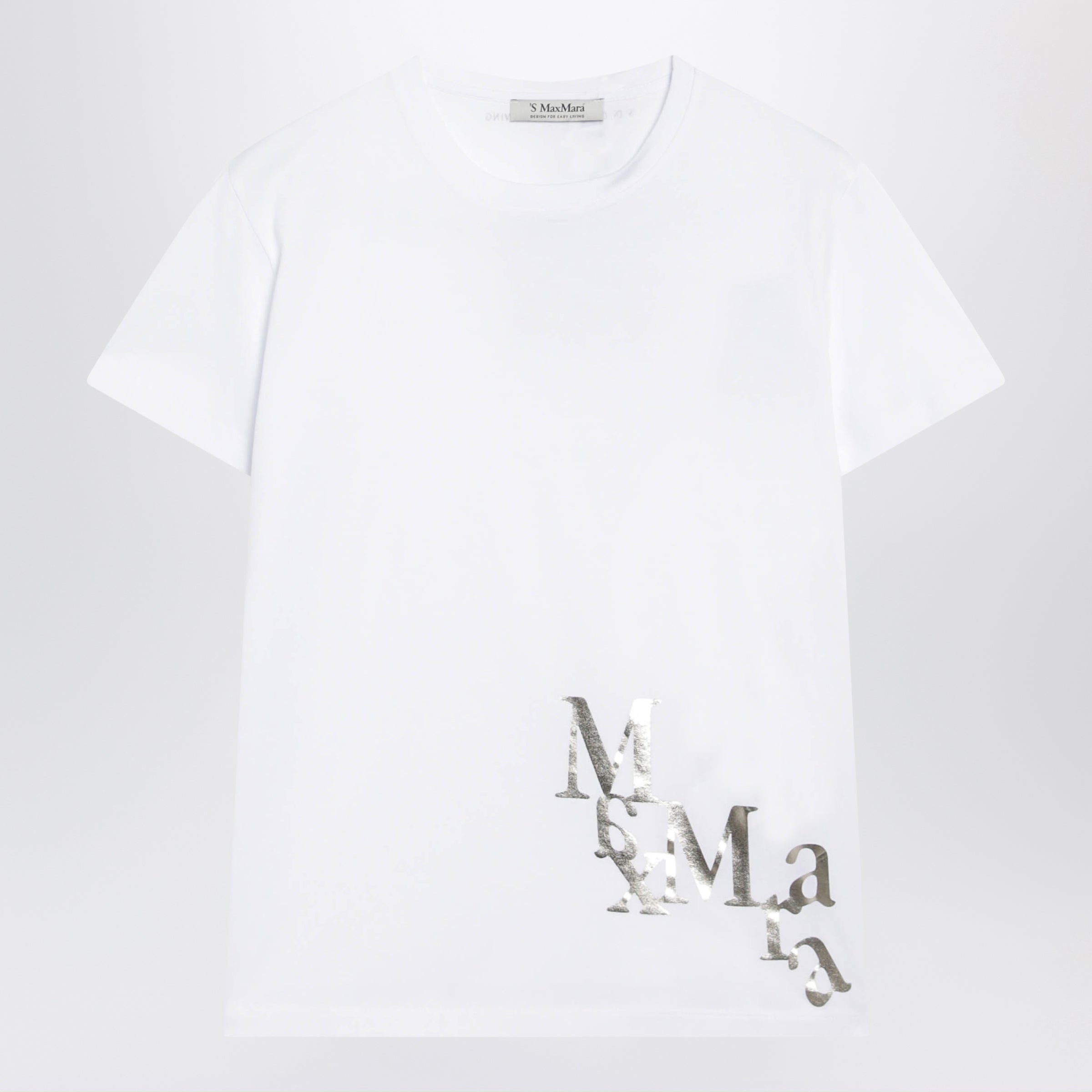 MAXMARA'S 맥스 마라 여성 코튼 티셔츠 로고 프린트