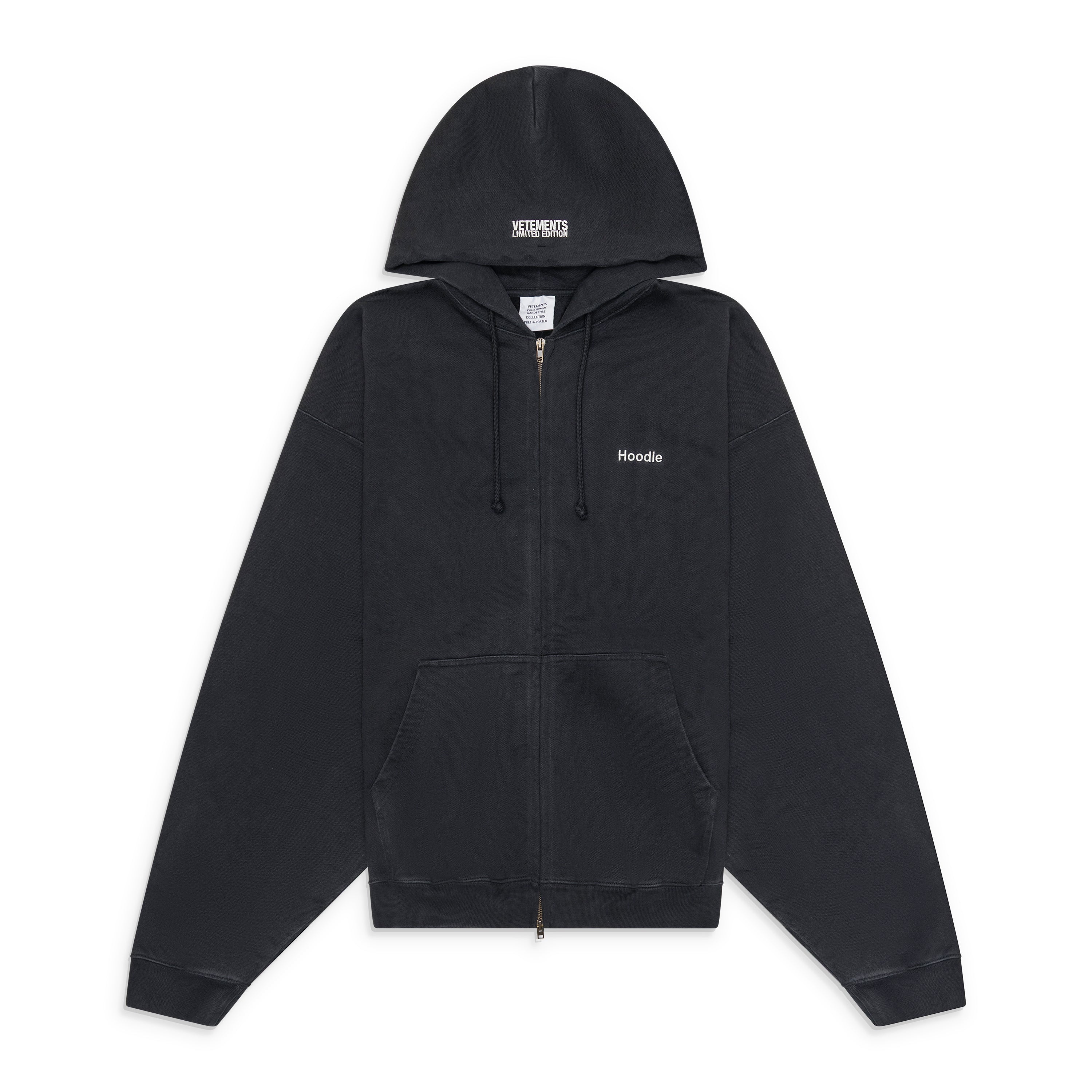 VETEMENTS 자수 디파인 집업 후드