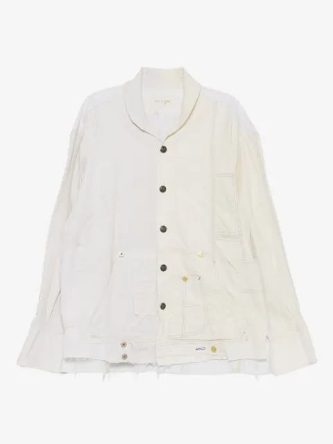 GREG LAUREN 디스트레스드 코튼 셔츠 자켓