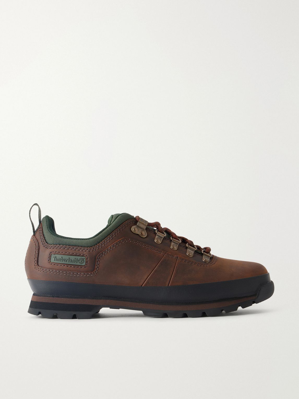 Timberland 유로 하이커 캔버스 트리밍 가죽 하이킹 부츠