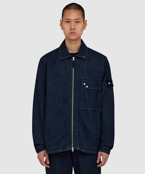 STONE ISLAND 데님 리서치 인디고 데님 오버셔츠