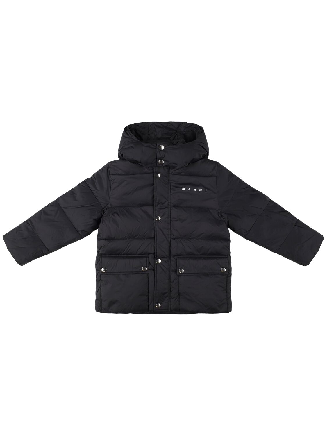 Marni Kids 후드 나일론 푸퍼 재킷