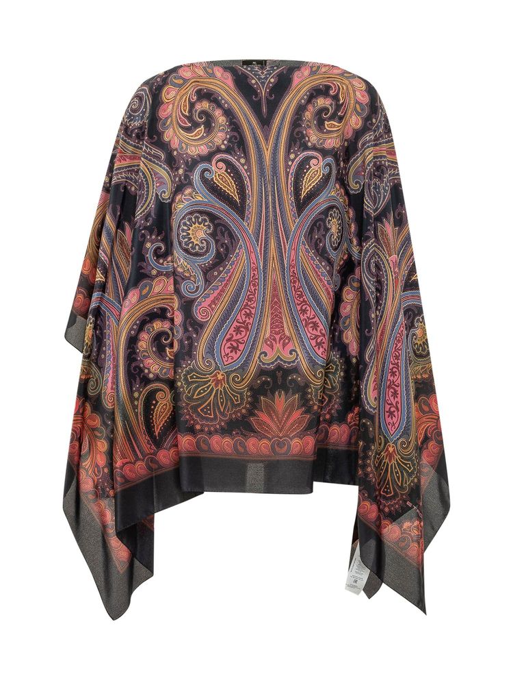 ETRO 페이즐리 프린트 판초